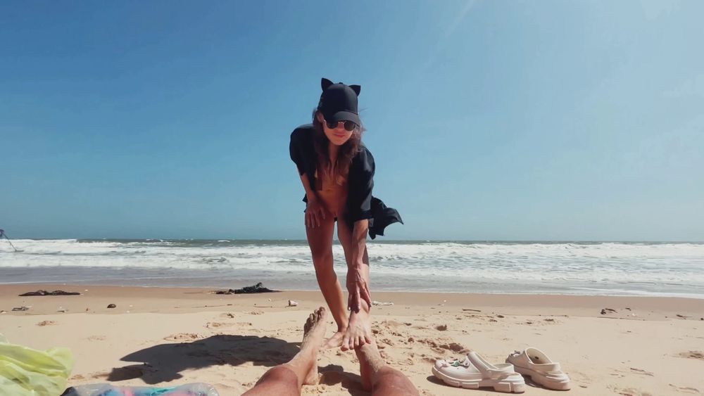 ☝️FOLLOW ME - Nude Beach Public Masturbates of Teen Girl #7