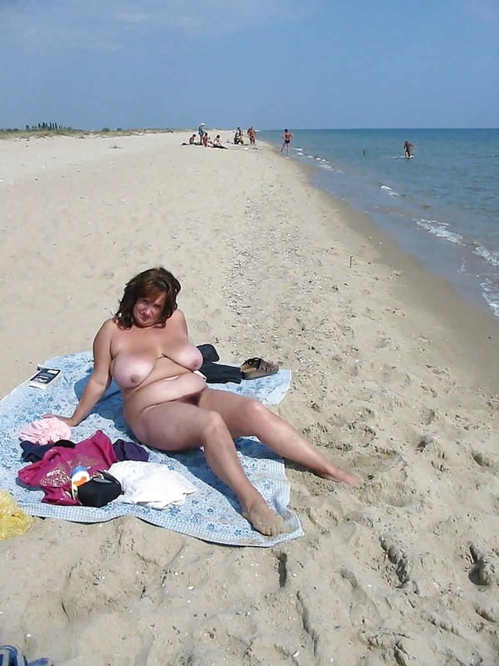 Chubby girls on the nudist beach #6