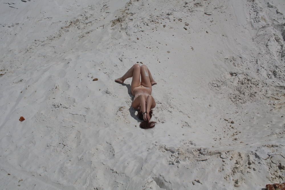 Naked on White Sand #5
