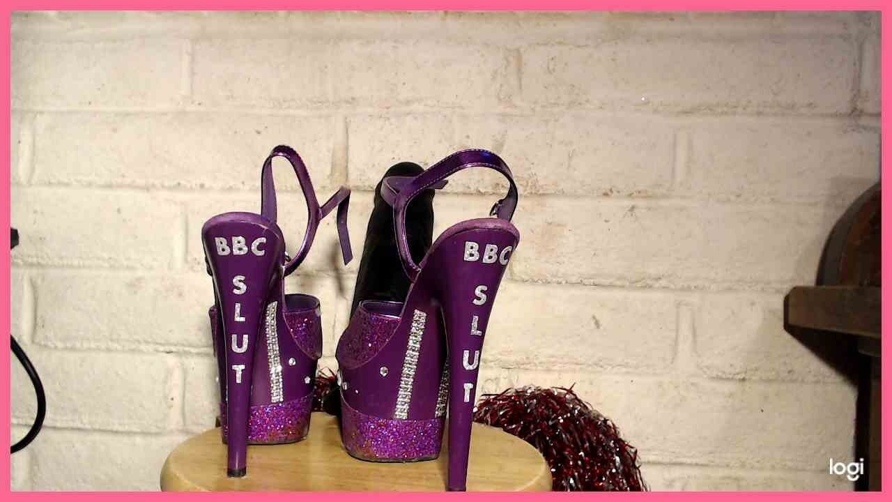 9inch BBC SLUT platform stiletto heels worn to tease BBCs. #8