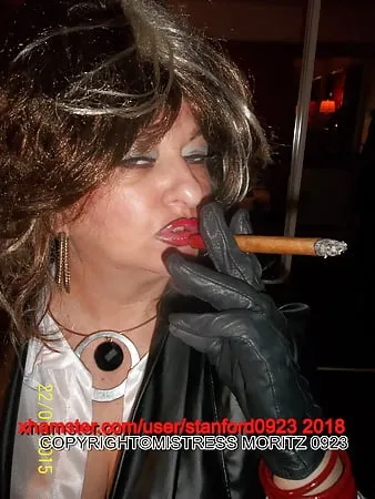 slut smoking cigars          