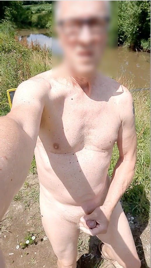 outdoor public naked exhibitionist edging sexshow cumshot #17