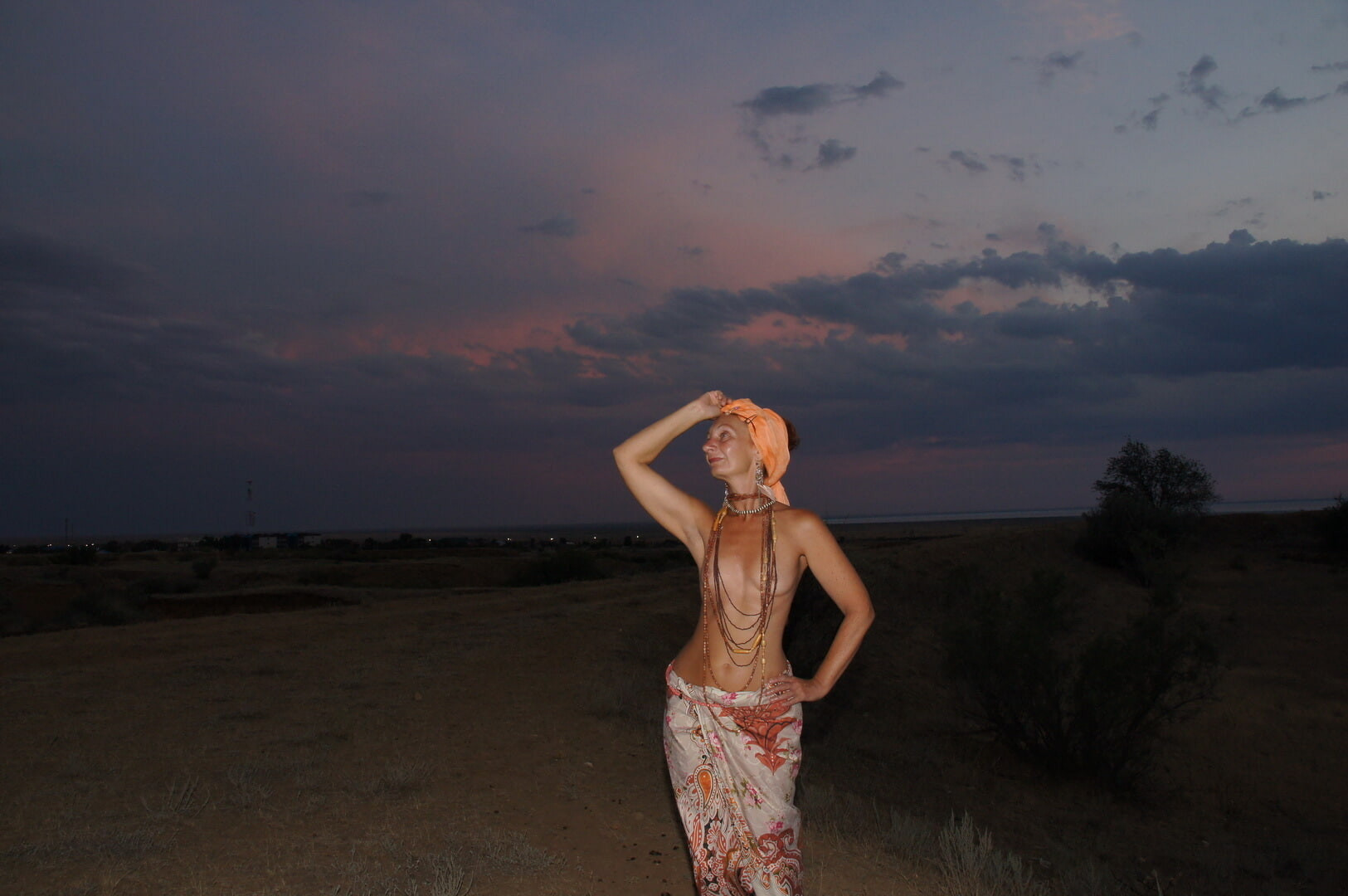 With a jug in the sunsetting sun #59