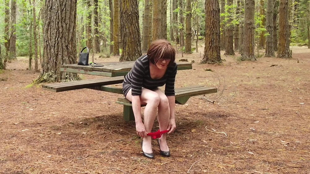 Crossdress Roadtrip - Picinic Table Dildo #19