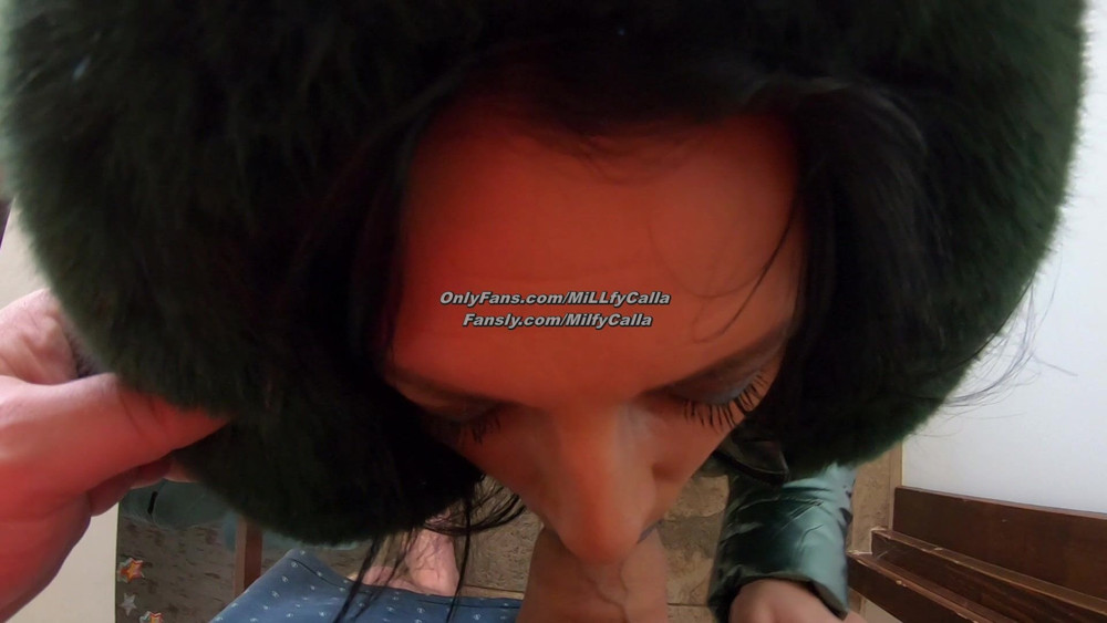 Shiny Downjacket Blowjob, Spanking & Intense Bed Masturbatio #28