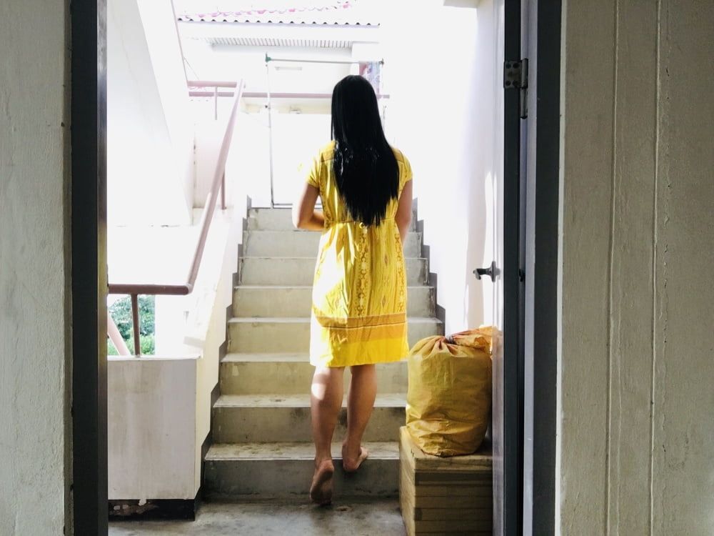 Dress Yellow Teen ladyboy #14