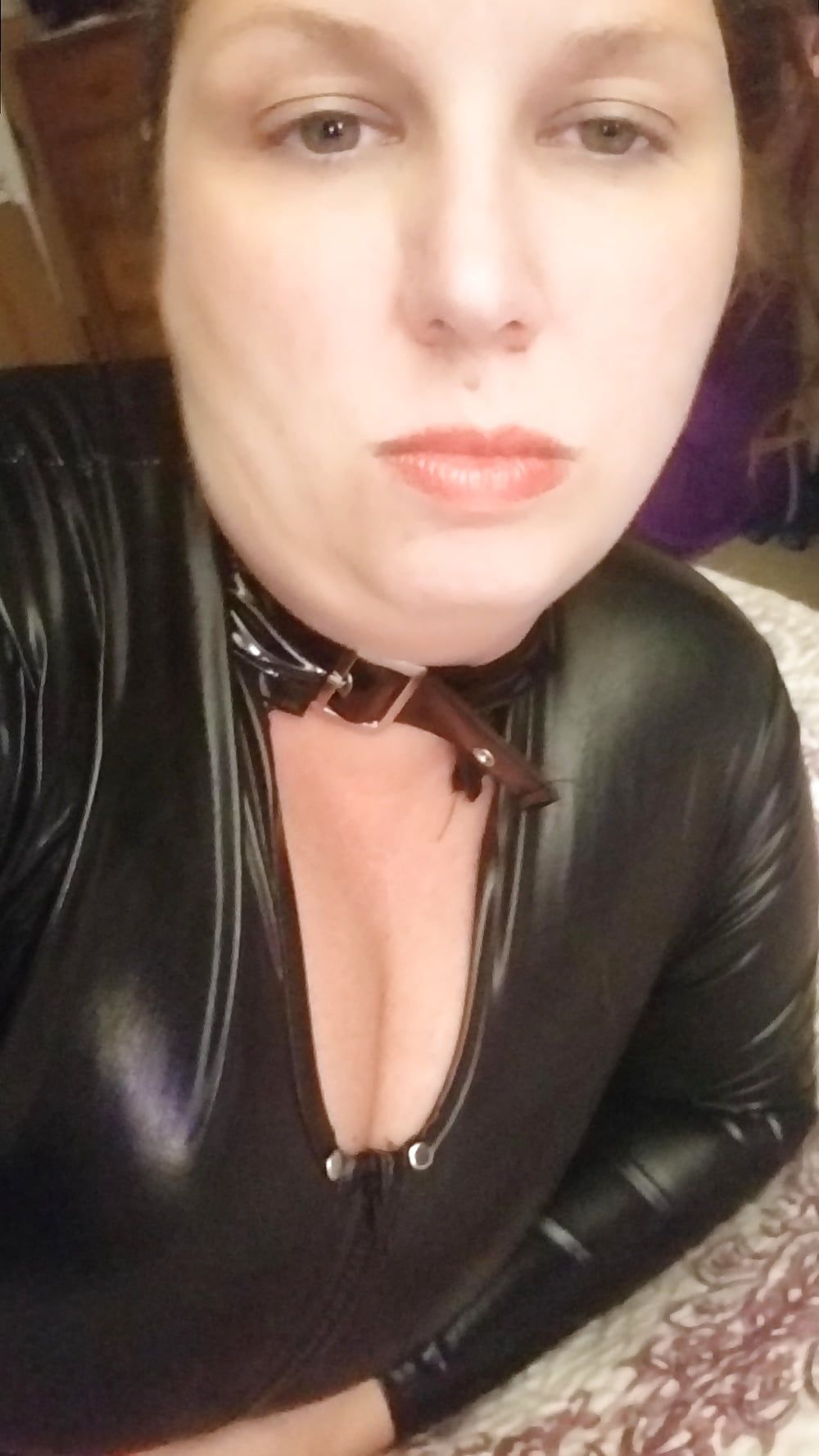 New cat suit birthday surprise for hubby - milf housewife  #15