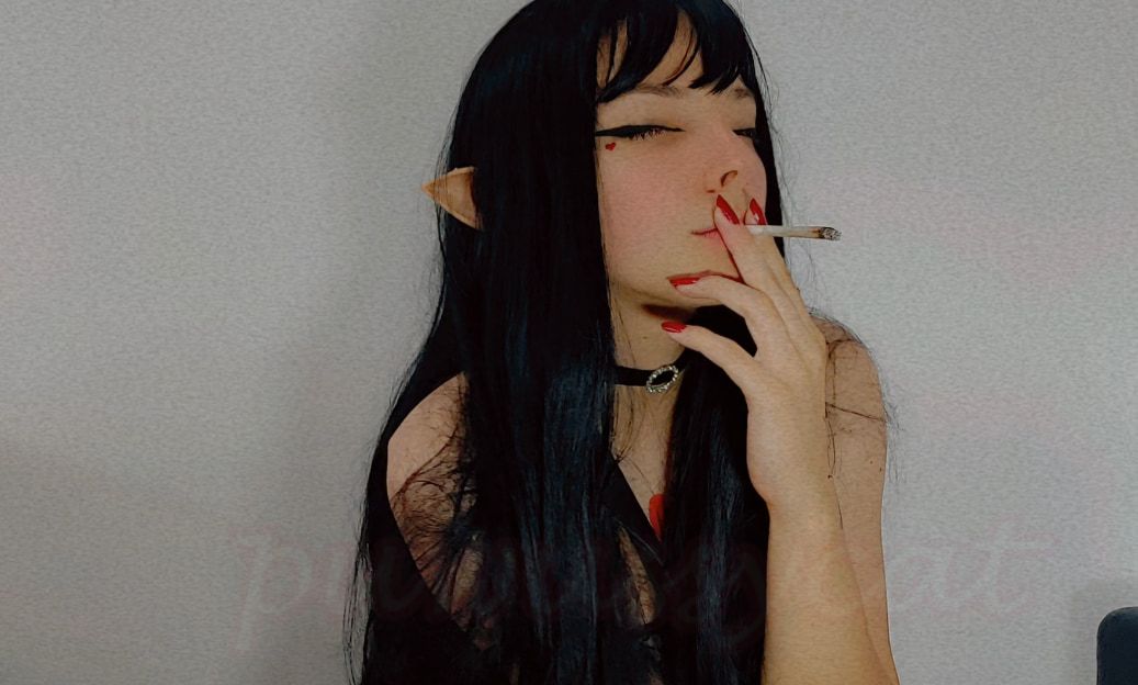 Cute Elf Girl Smoking #4