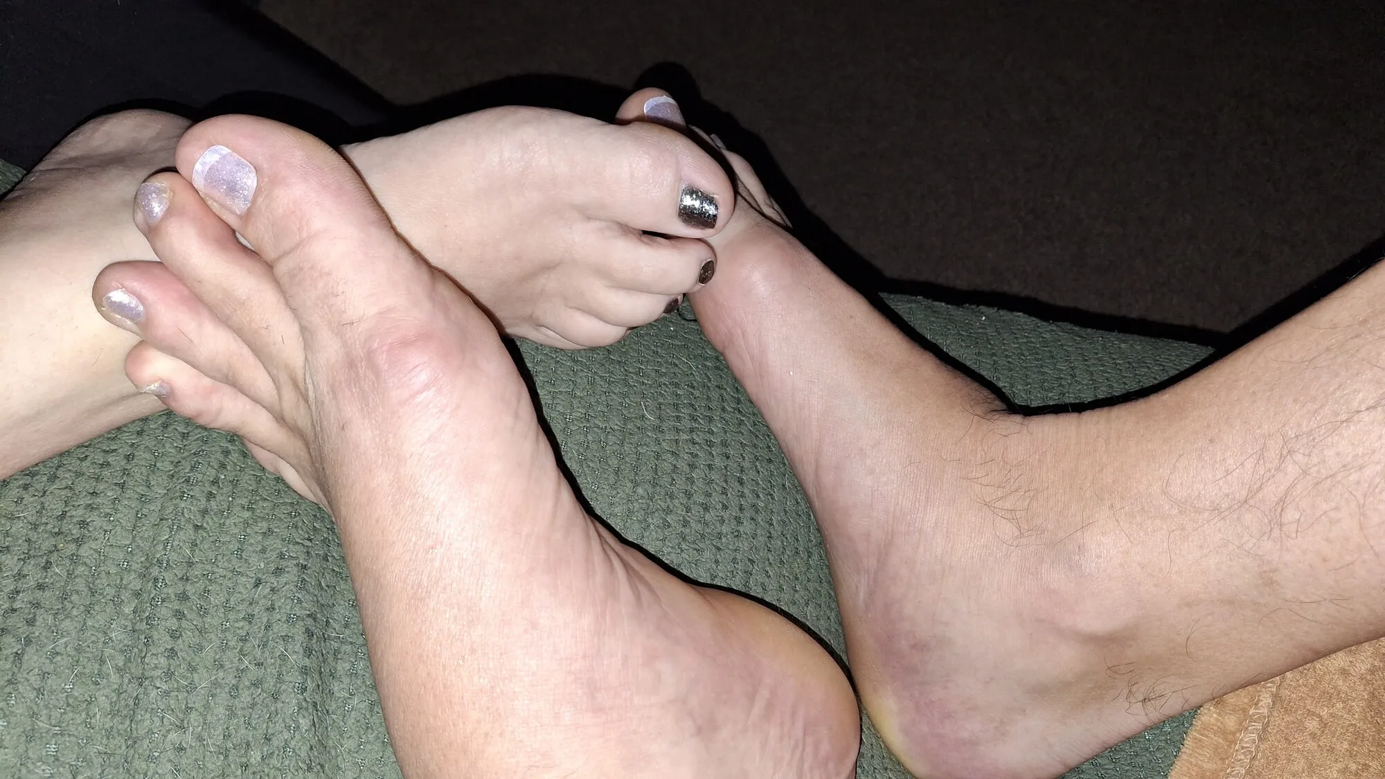 Playing footsie with my cock out #4