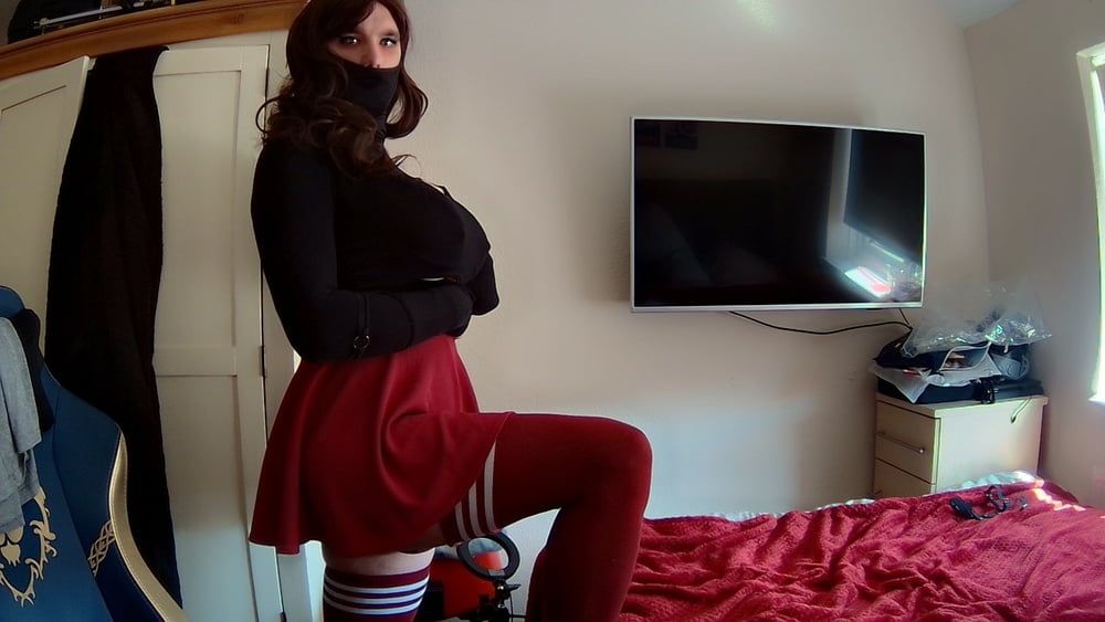 RebeccaCD - skirt outfit burgundy  #2