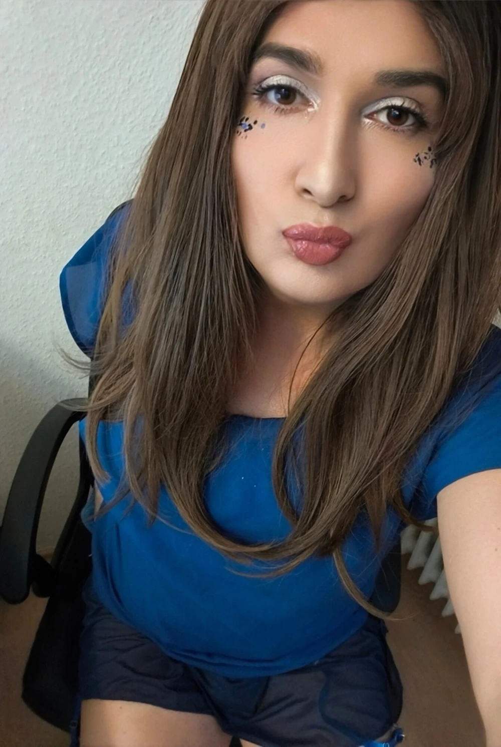 Sexy sporty styled tranny in blue #3