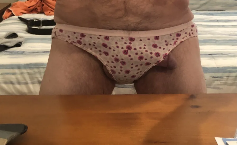 Me wearing my wife’s panties  #3