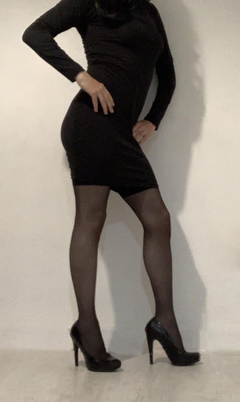 BLACK DRESS AND STOCKINGS #19