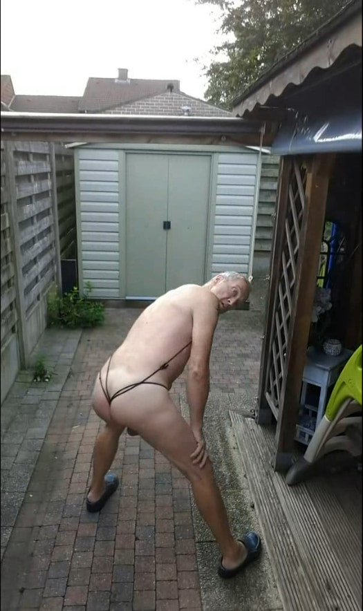 SEXY GRANDPA EXHIBITIONIST BONDAGE EDGING OUTDOOR CUMSHOT SE #21