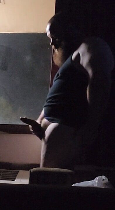 Flashing my cock in the motel window #5
