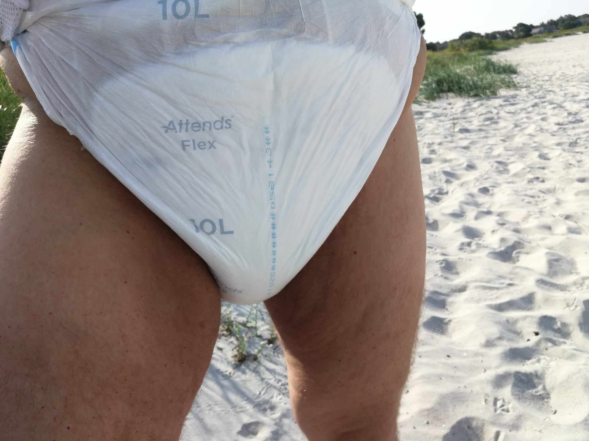 Diaper on public beach #12