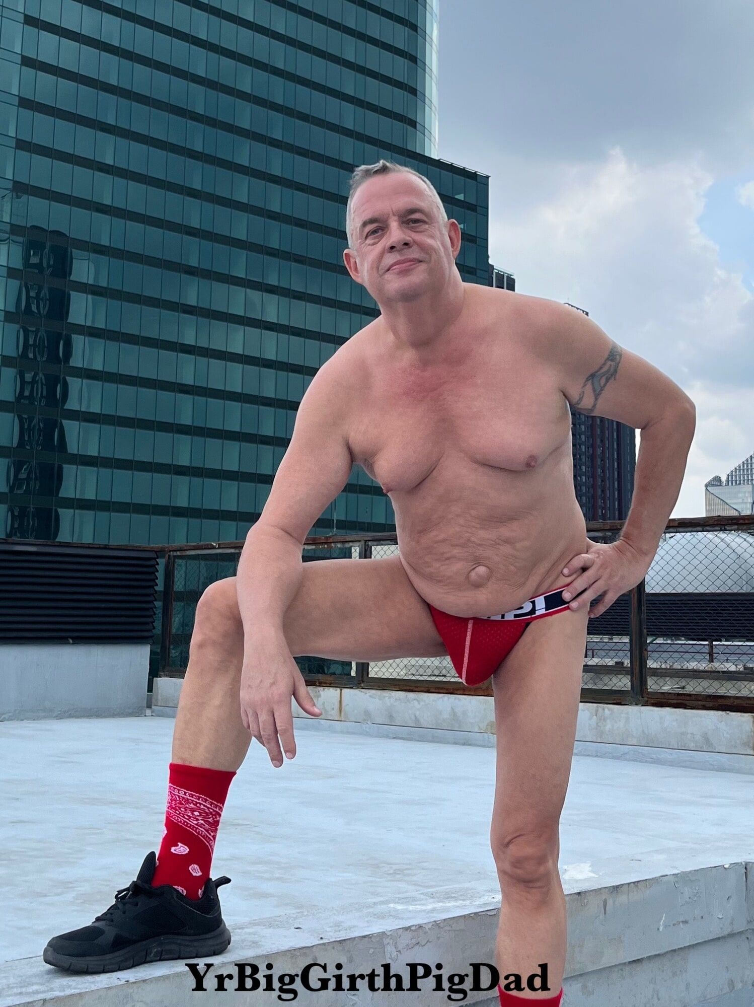 New Jockstrap collection on the roof of my condo. #16