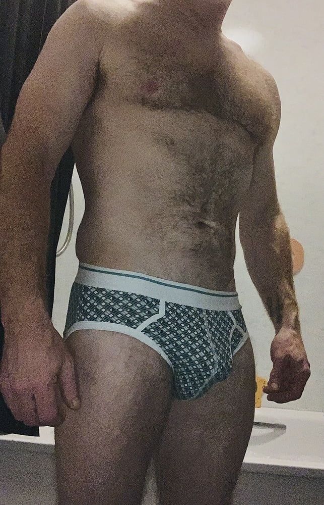 Task to pose in new underwear 
