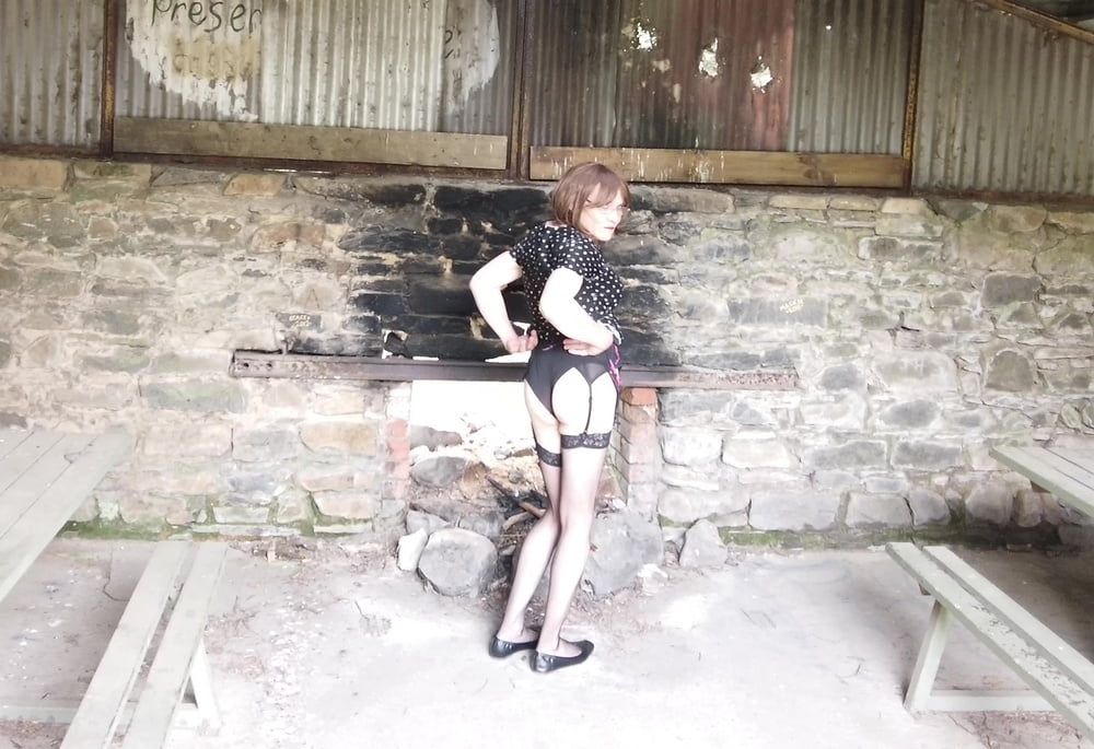 Crossdress Road trip to disused emergency shelter #8