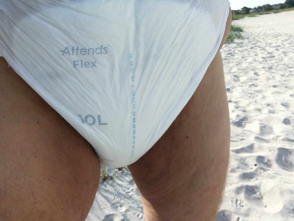 Diaper on public beach #3