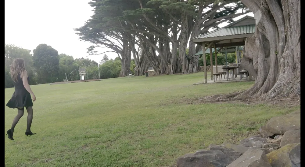 Crossdress Roadtrip- Walk in the Park - Black Dress