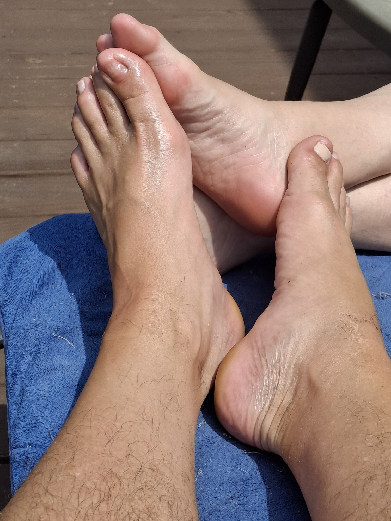 Playing footsie with my ne feet on a nice sunny day #9