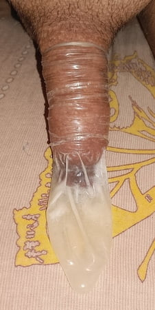Catching semen in a condom