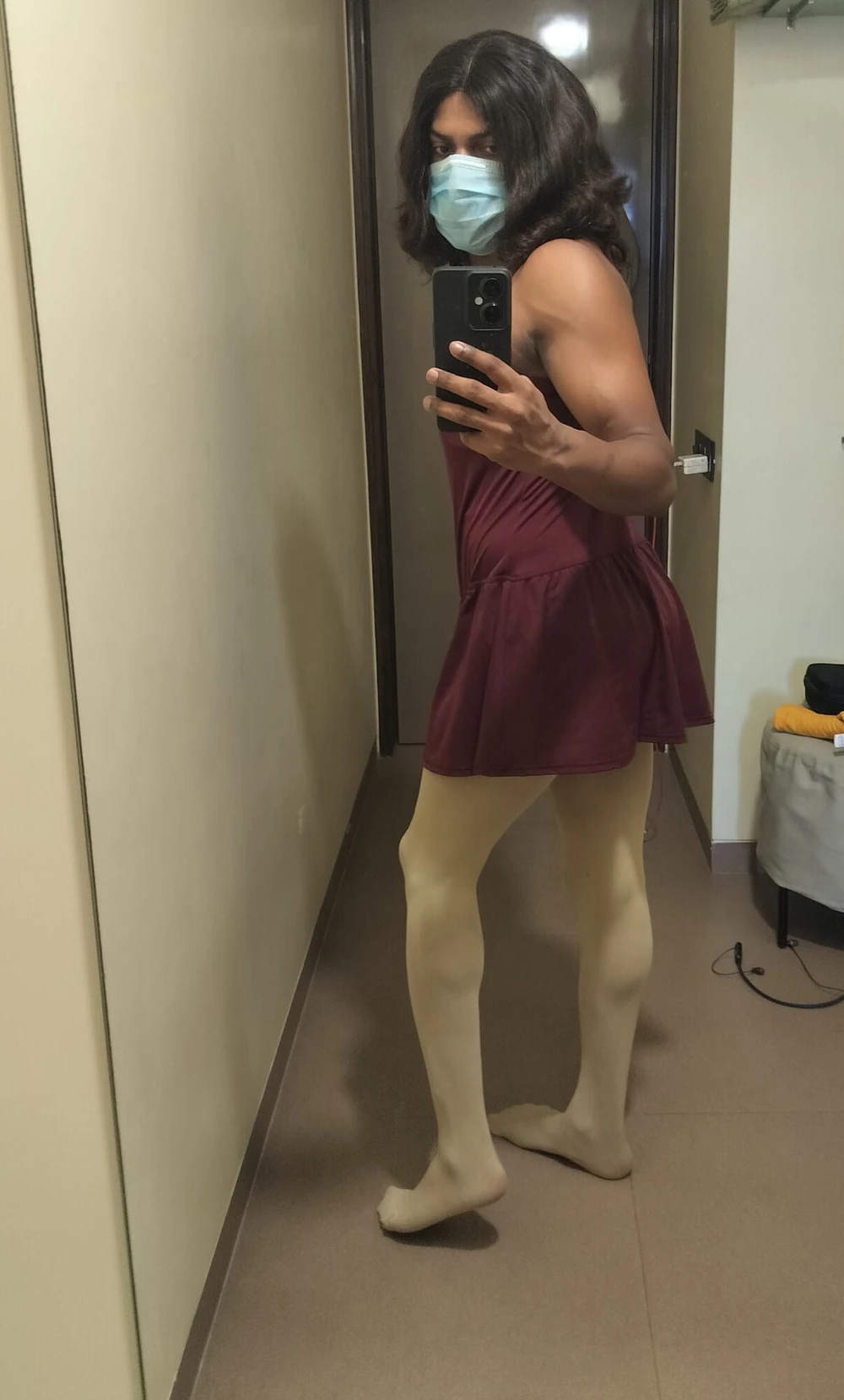 Sissy girl going to dance class in hot dress  #5