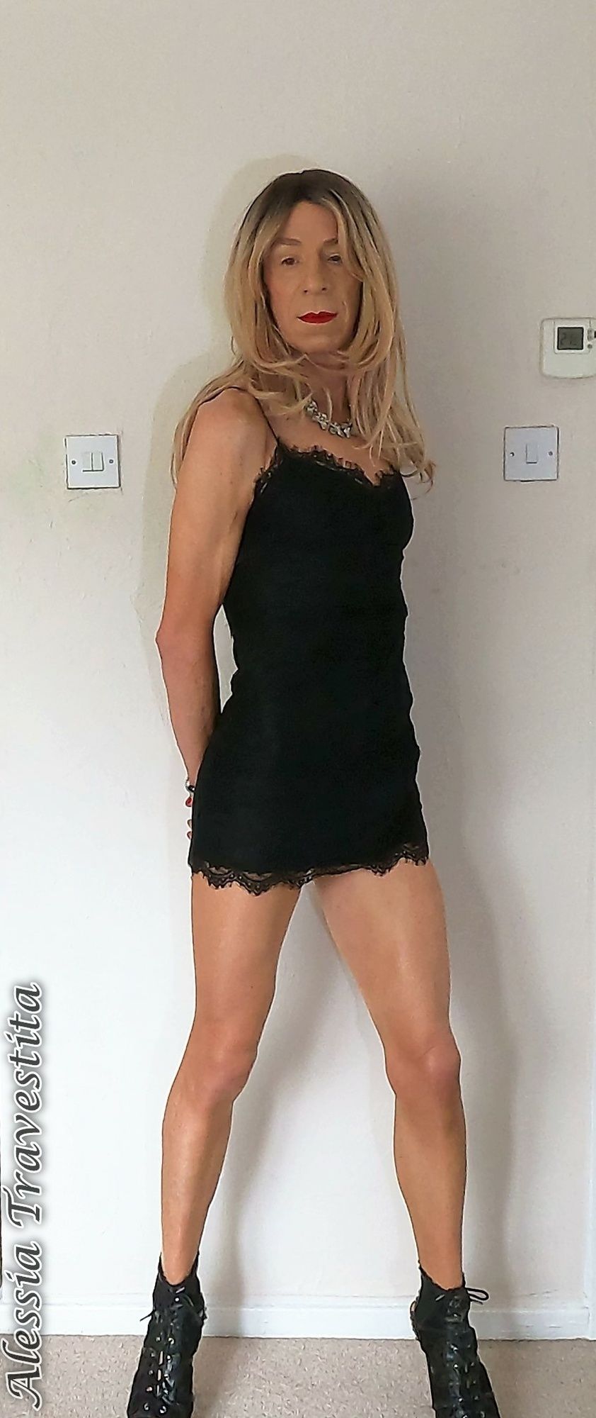 84 Alessia Travestita models Little Black Dress #28