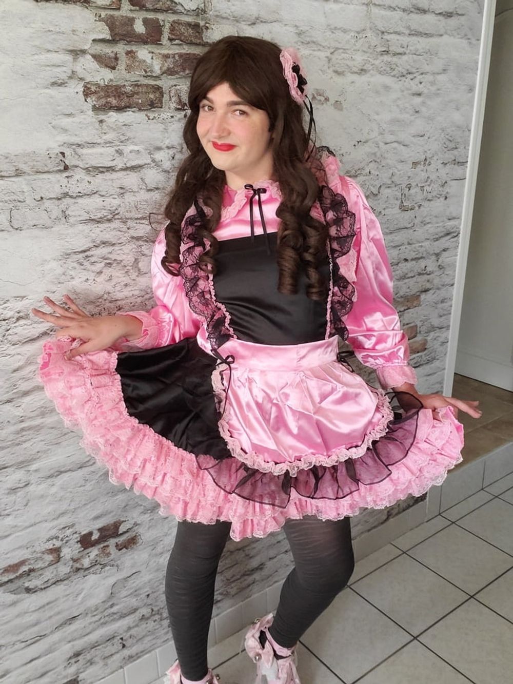 Sissy Pink &amp; Black Dress  #6