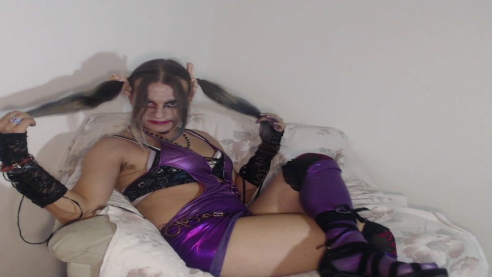 Violet Sissy Bimbo Harley Quinn Uniform Brandynette Aug 2019 #55