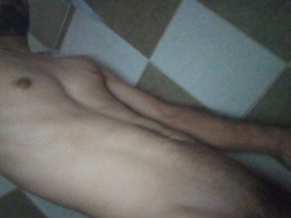 skinny guy takes photo in his shower #9