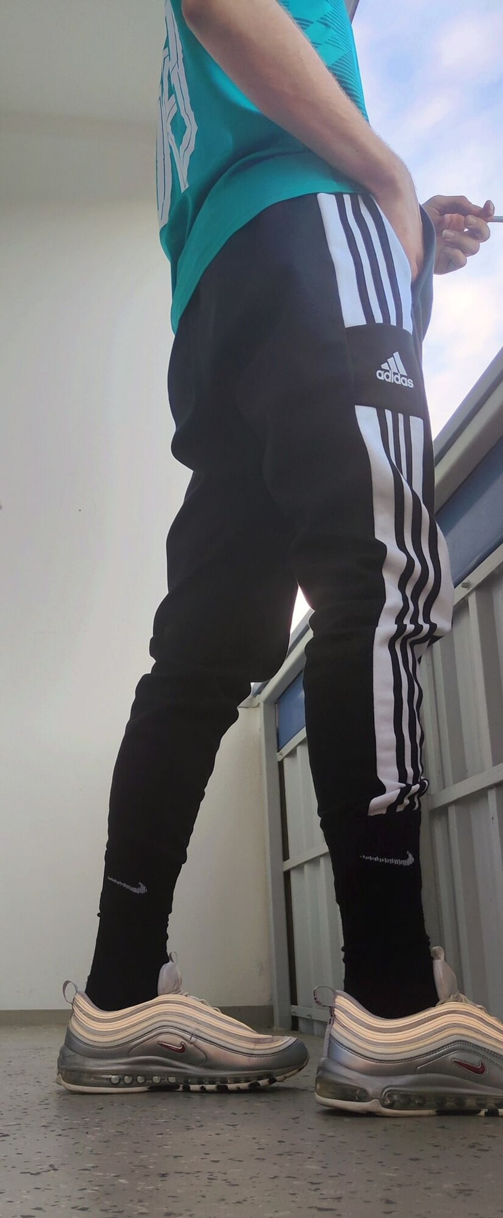 (GER) SubBoy in black Nike CrewSocks &amp; white AirMax97 &amp; Jock #33