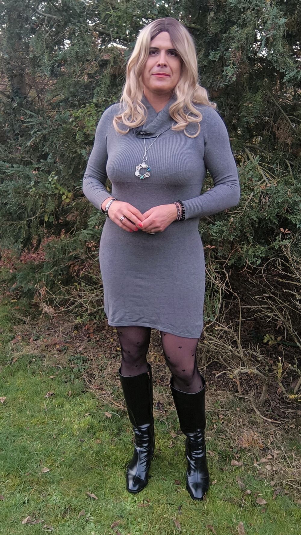 Grey sweater dress #42