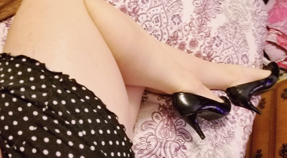 Little black nightie and heels.... milf  housewife tease