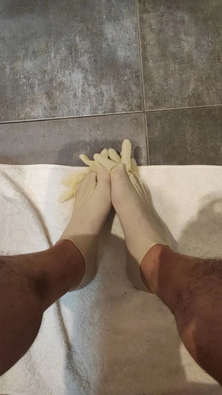 Playing with gloves and condoms #3