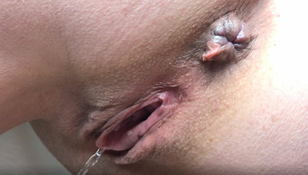 Compilation of close-ups of swollen anus and pissing pussies #30