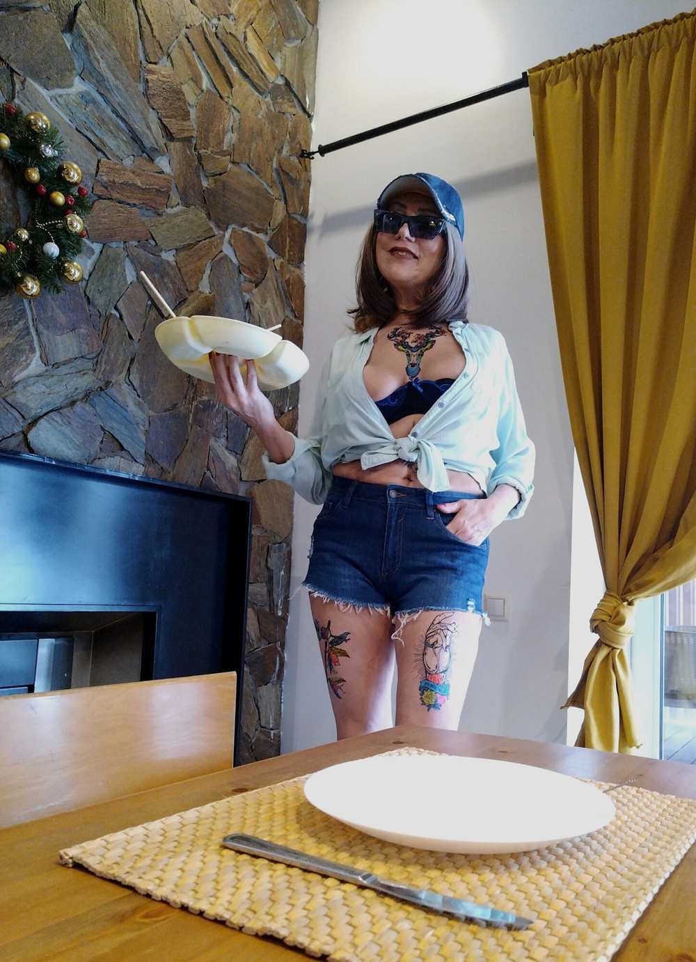 Pin up legged waitress  #7