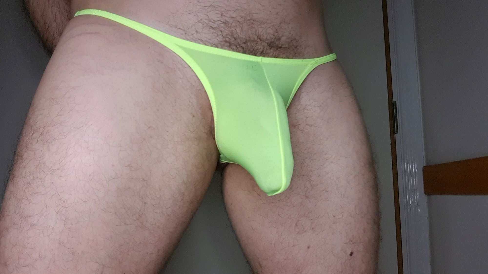 Oiled Bulge in yellow briefs #17