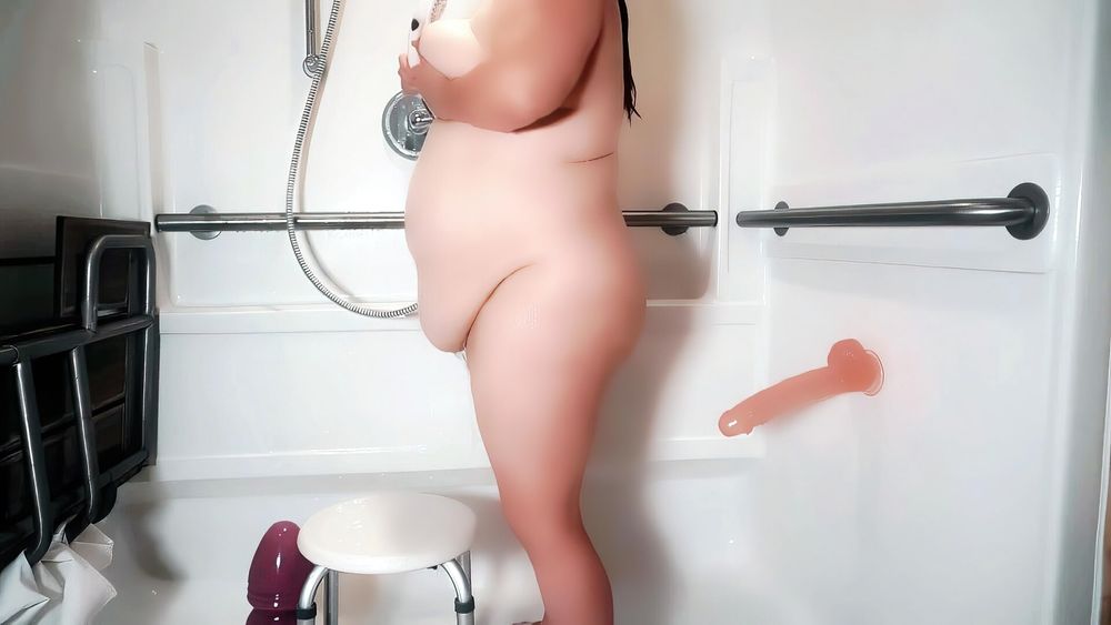 Showering and Big Dildo Photoset #10