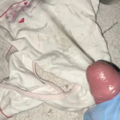 Destroying Ashleigh’s white knickers Pantie wanking 