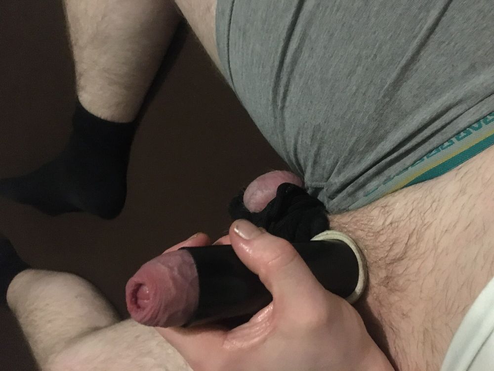 Bound Dick And Balls And Homemade Cocksleeve  #58