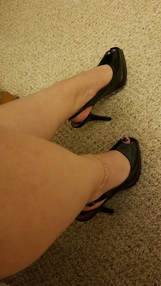 Playing in my shoe closet pretty feet heels flats milf  wife #40