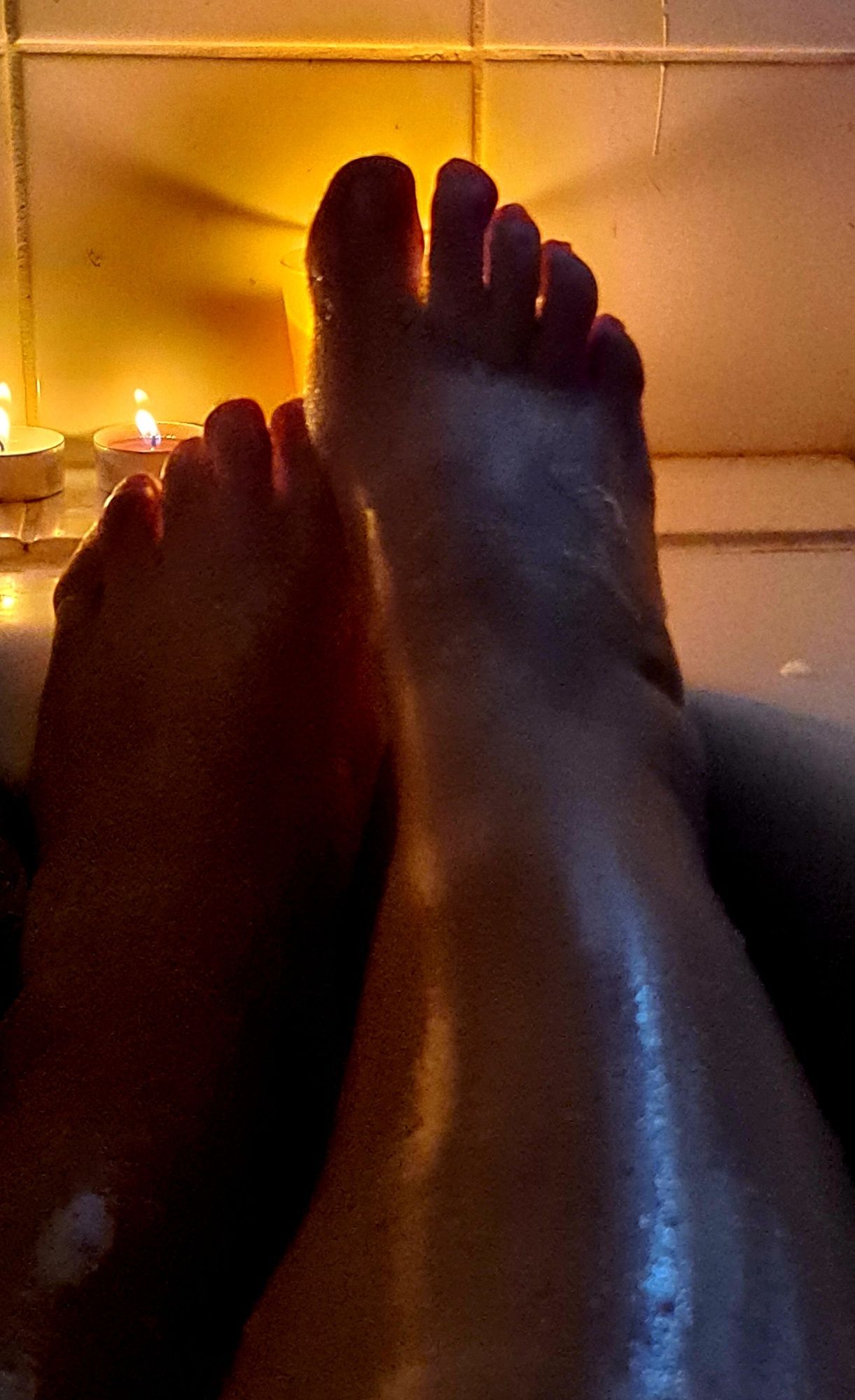 Foot and sextoy . Bathtime #6