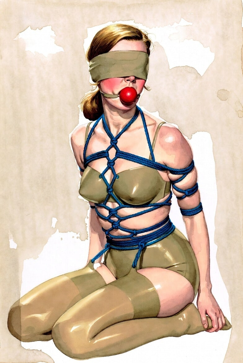 Pixwhores Experimental Enhanced: Rhapsody in Blue Shibari  #19