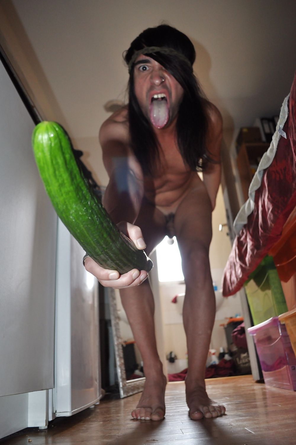 Tygra gets off with two huge cucumbers #41