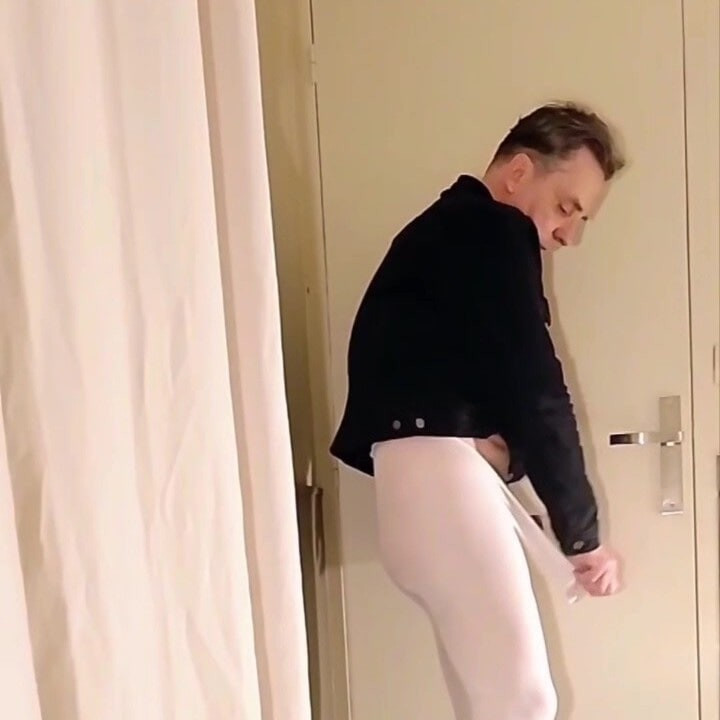 Best Moments - Open White Pantyhose and Handjob #22