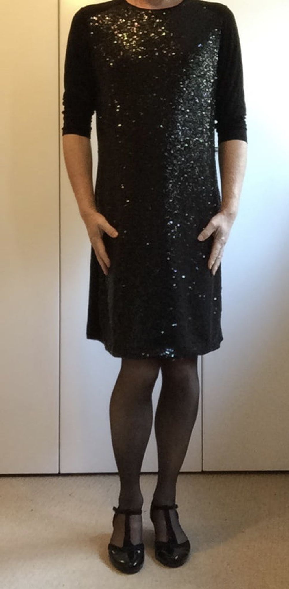 Sarah cd dressed for Xmas parties #2