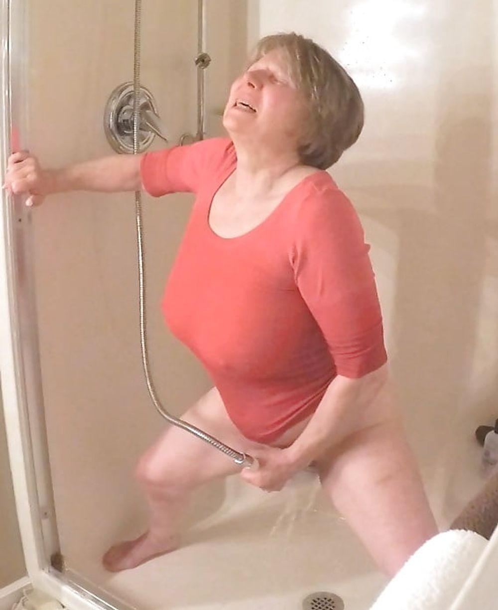 GILF masturbates in wet t-shirt #40