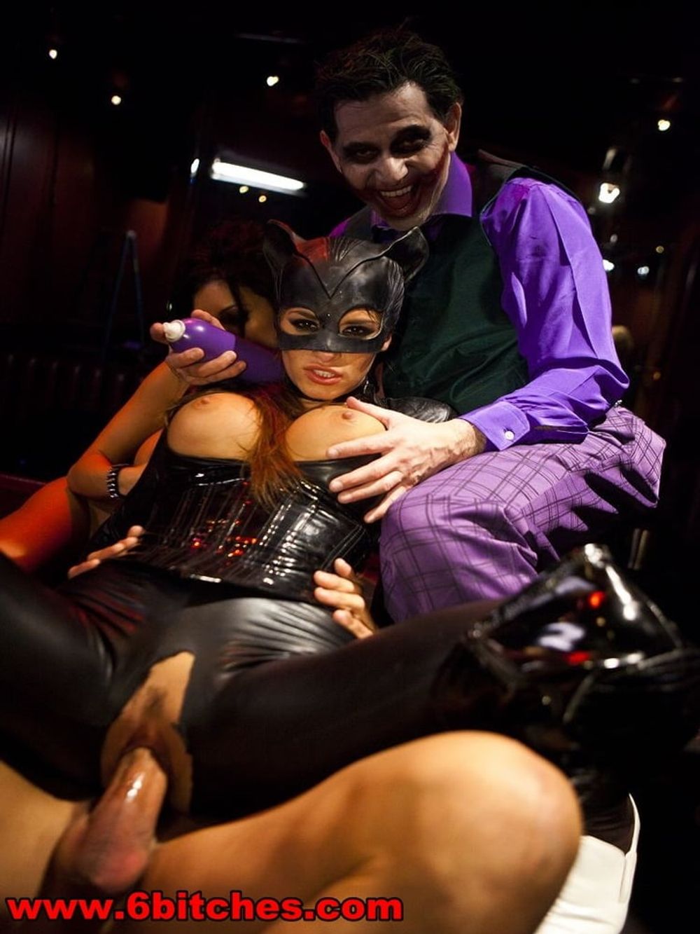 Joker and Catwoman organize big sex orgy with 2 men and 5 wo #30